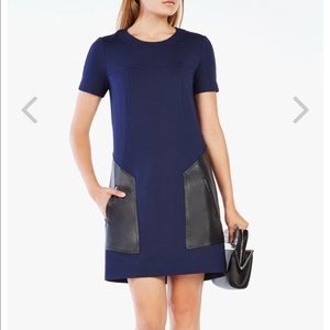 Chrissie Pleather-Blocked Dress